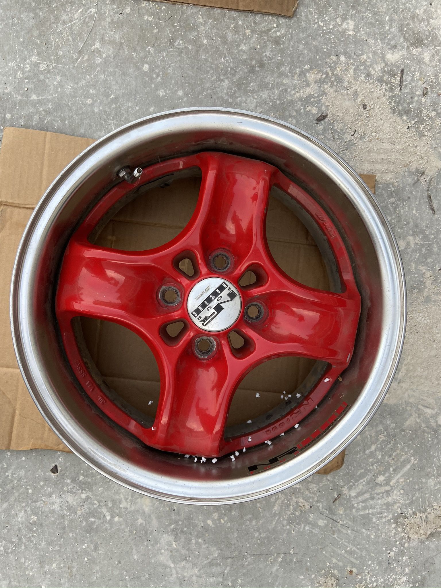 JDM Work NR4 Racing 4x100 15x6.5 Offset 32 Red for Sale in Moreno