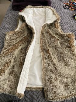 GAP Fur Vest Girls size 10