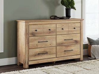 Makidern Tan Six Drawer Dresser