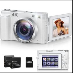 Digital Camera with 3.0" IPS Screen, 16X Zoom, Web Camera, LED Flash