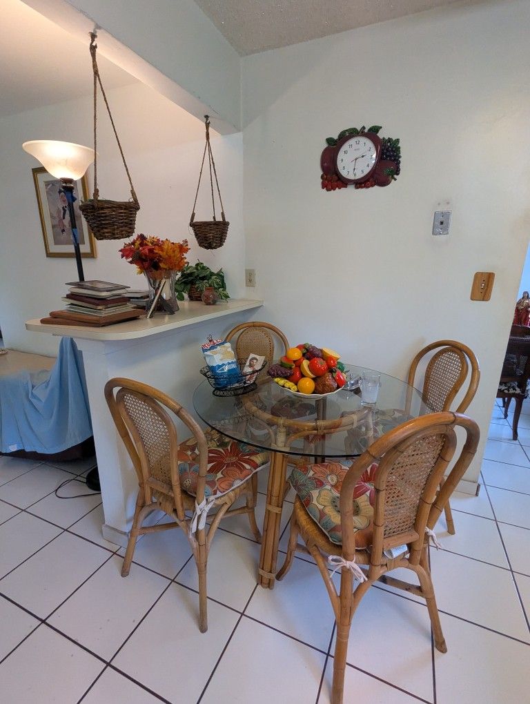 Rattan Dining Table With Chairs