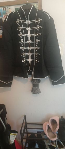 Men's Gothic Napoleonic jacket 1800s style handmade Military hussar Black Parade