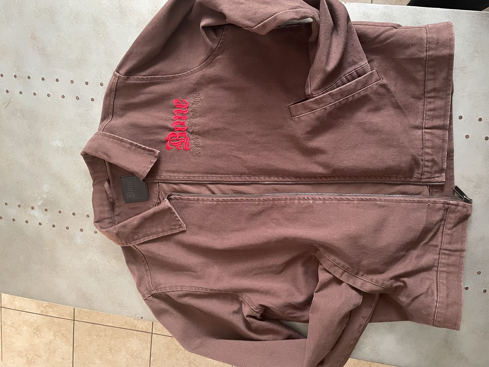 Bone Thugs-N-Harmony Brown/Burgundy Zip Up Jacket,Size Large,Once Worn, No Tags