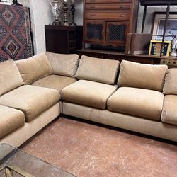  Gold Mid Century - Modern L, Sectional Sofa 