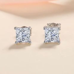 Princess Cut Earrings 