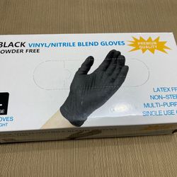 Vinyl/blend  Black Disposable Glove 100cnt Box
