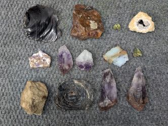 Mixed Raw Crystals and Minerals Collection