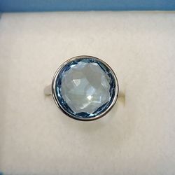 Ring, blue stone, size 5