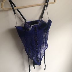 Fredrick’s Of Hollywood: Royal Blue, Cupped Corset 