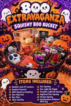 Boo Squishy and Fun items bucket