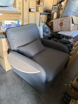 Modern Accent Chair, Upholstered Arm Chair Linen Fabric Single Sofa Chair