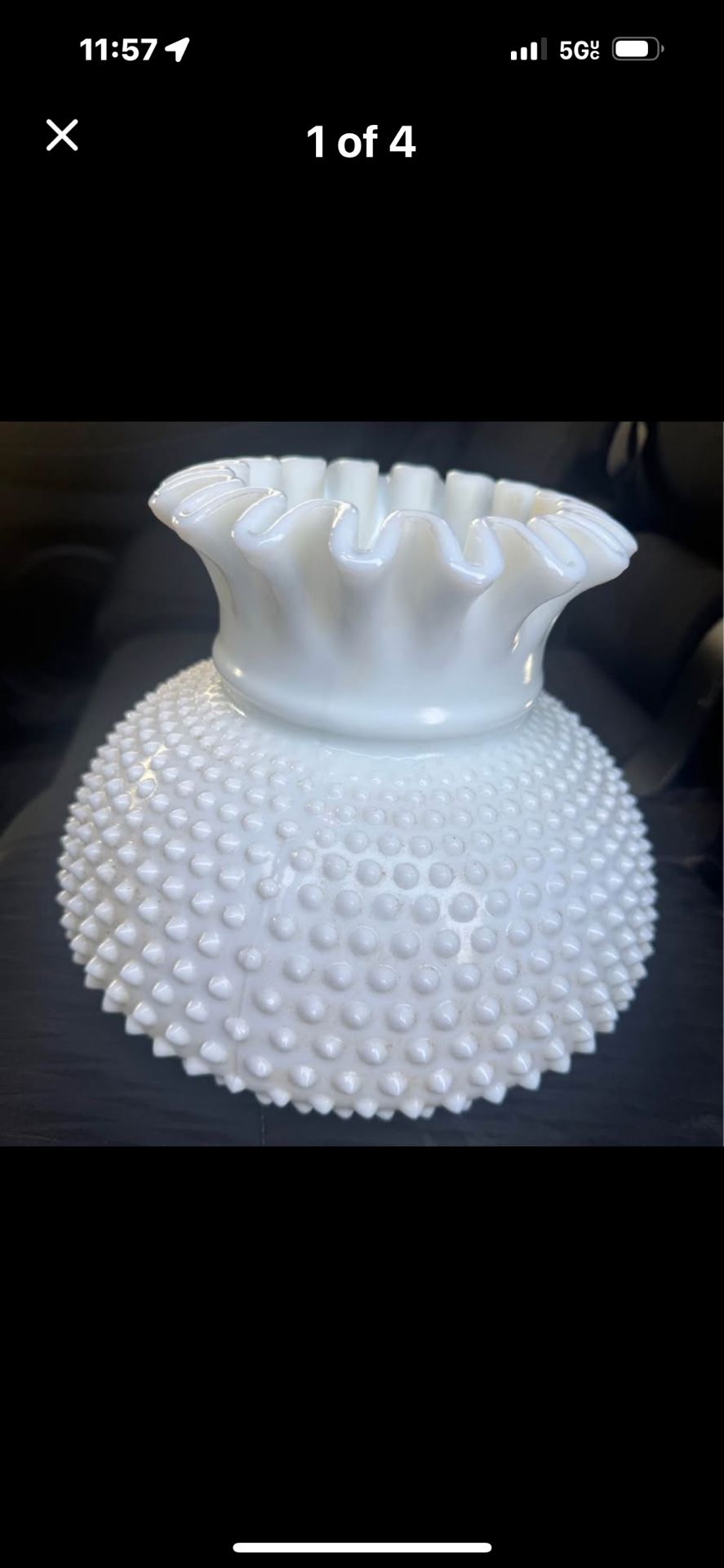 Hobnail White Milk glass Shade