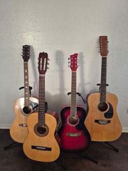 Silvertone (Japan) Kingston (Korea) 12 String Jasmine 3/4 Nylon Jay Turser 3/4 Acoustic Guitar (Trades Okay)