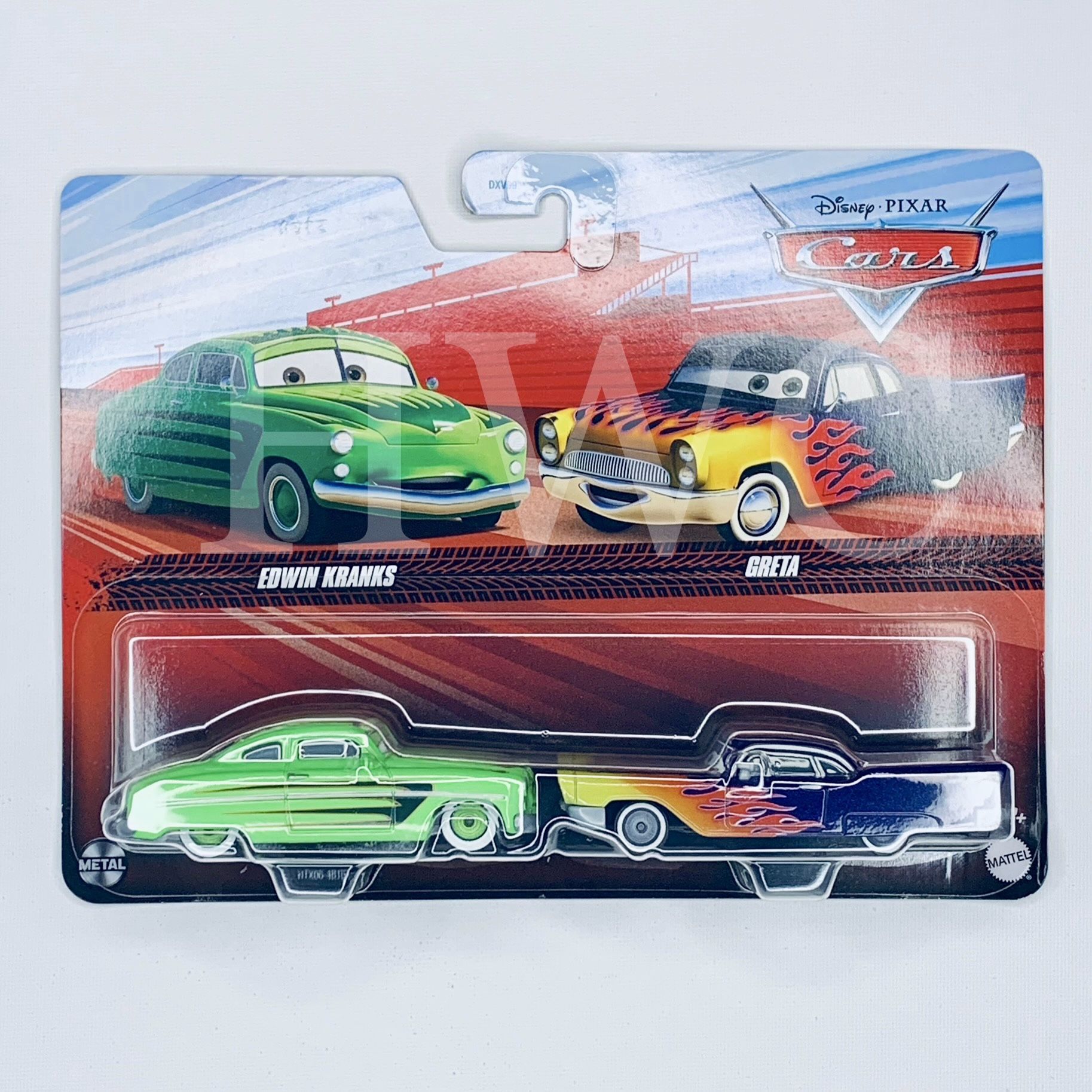 Disney Pixar Cars 2Pk EDWIN KRANKS & GRETA 2024 Metal Cars 1