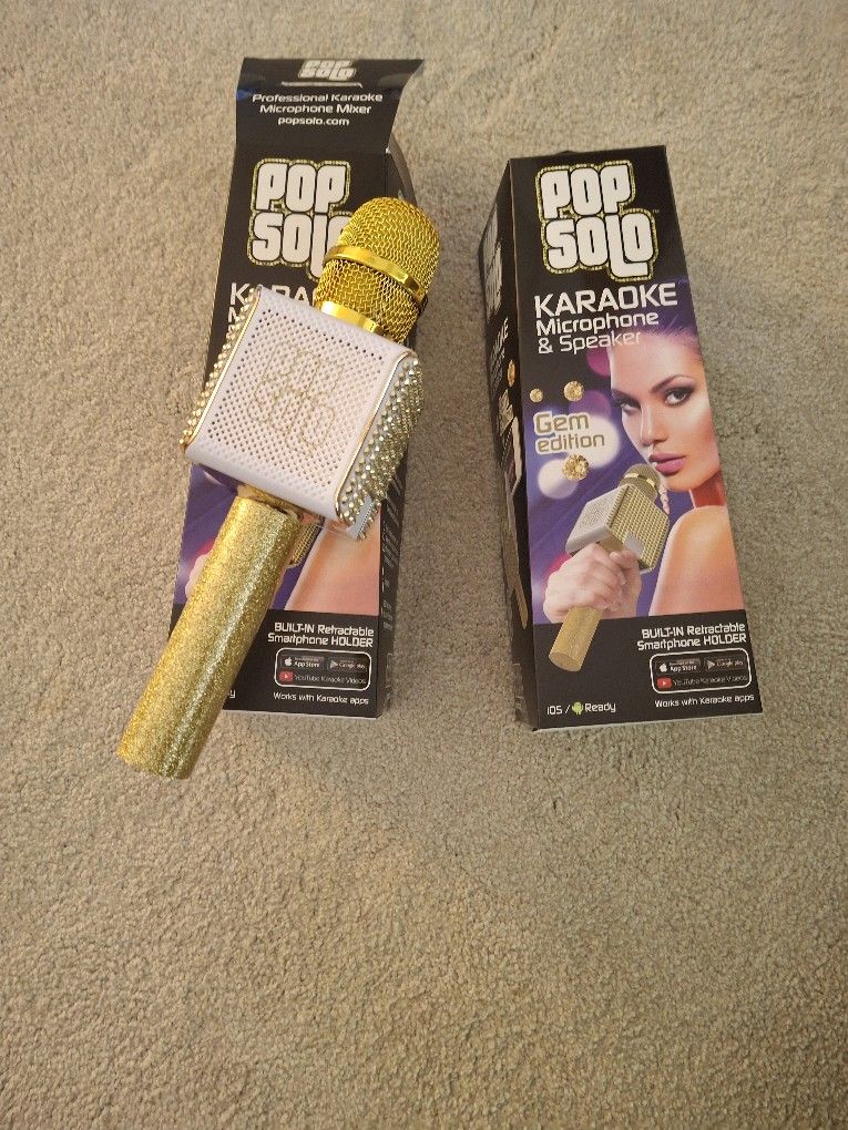 Gold Gem Karaoke Microphones