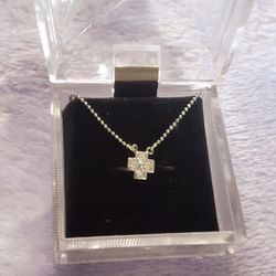 Vintage Platinum 💯 4c Diamond Bead Chain Necklace 