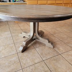 Pottery Barn Linden 60" Round Pedestal Dining Table