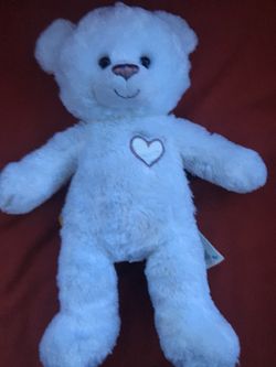 White build a bear. Like new. Valentines gift
