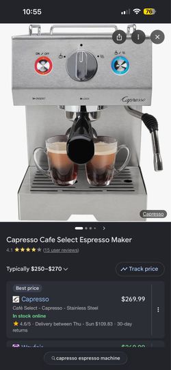 Capresso Cafe Select Espresso Maker