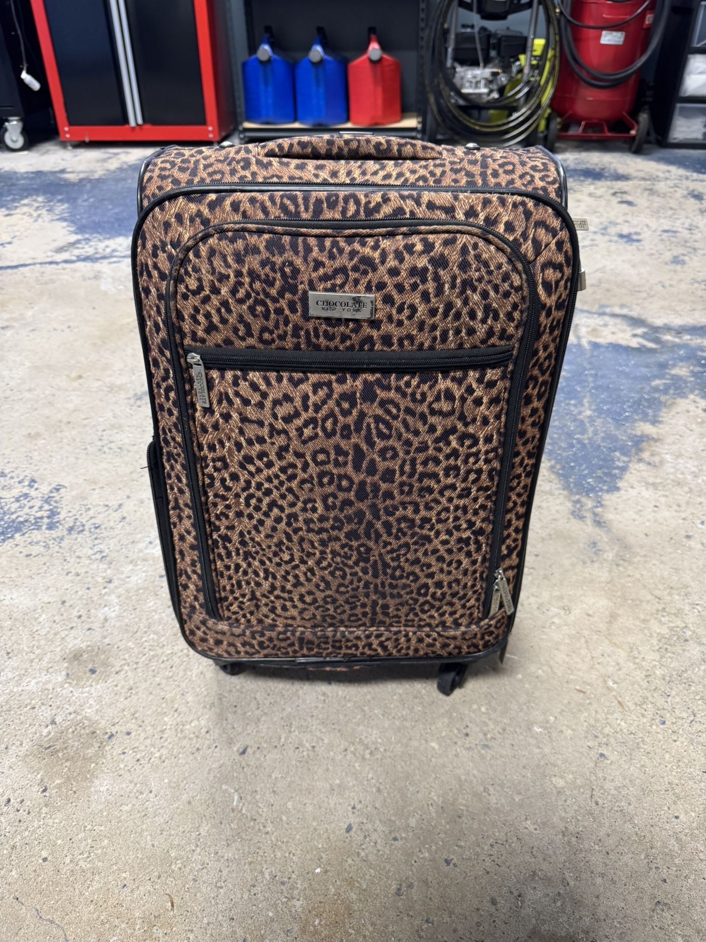 Leopard Print Suitcase