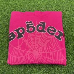 New Sp5der Web Legacy Pinķ Hoodie Size XL