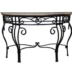 Gorgeous Cast Iron & Glass Hallway Table Made By Bombay