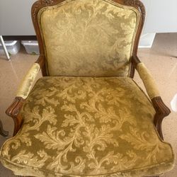 Damask Bergere Chair 