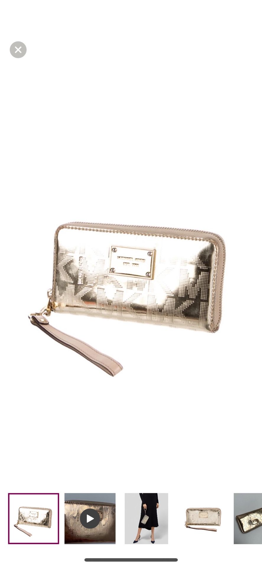 MK ⚜️👑⚜️ Michael Kors Patent Leather Patterned Wristlet