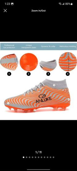 Orange And Gray Cleats