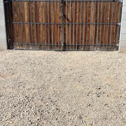12' Wide RV Rod Iron Medal Gate