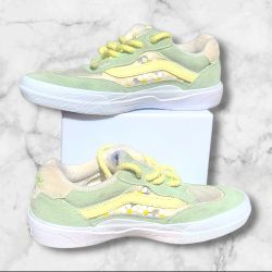 Vans Skate Wayvee Brighton Zeuner Pastel Green Skate Shoes Sz 7.0 Men 8.5 Women