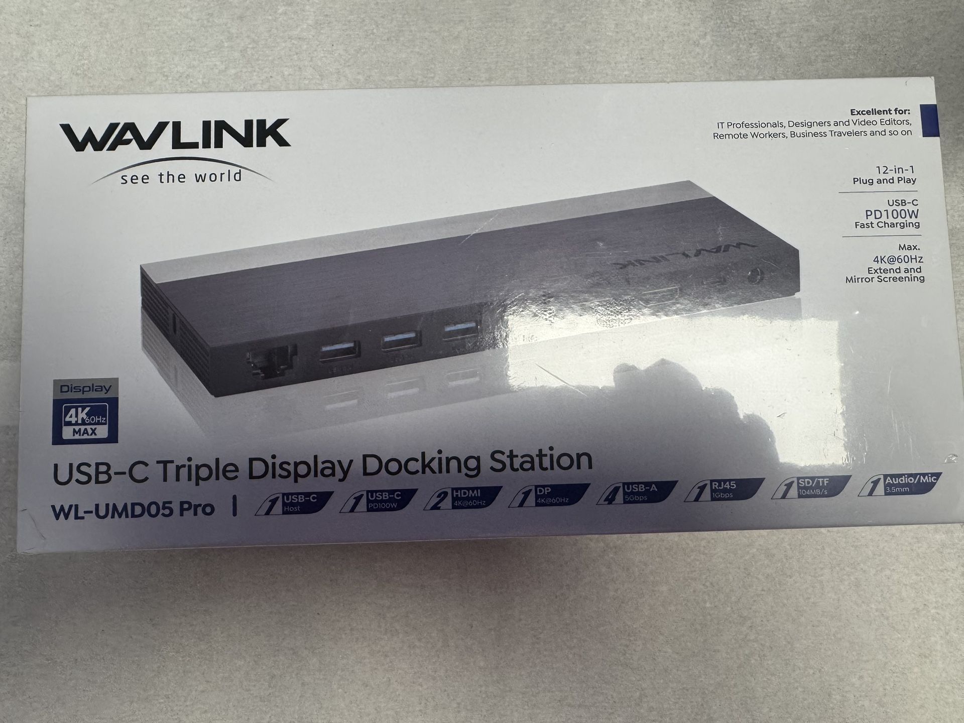 Wavlink USB-C Triple Display 12-in-1  Docking Station 