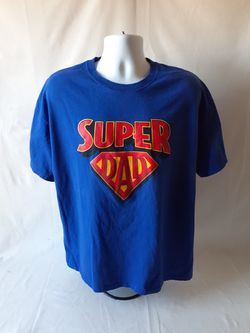 Super Dad men's blue short sleeve t-shirt size XL