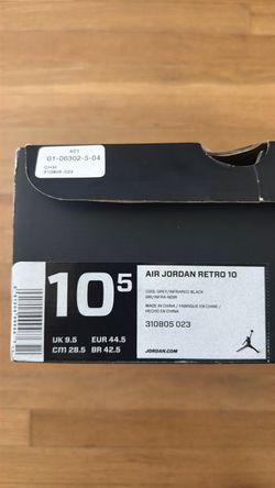Air Jordan Retro 10 Cool Grey Infrared Black