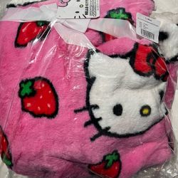 Pink Hello Kitty Strawberry Blanket