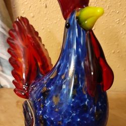 Lenox handblown Art Glass Sitting Rooster