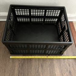 Foldable/ Folding CollapsiblePlastic Crate (17 by 13 by 9 inches)