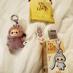 Labubu Pin For Love Letter M