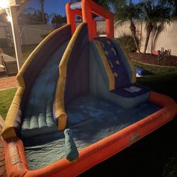 Water Slides…large Slide With Pool