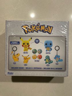 Flocked Pikachu & Squirtle Funko Pop BoxSet *MINT* Gamestop Exclusive Pokemon 353 with Protector 504 Starter Keychain Sticker Pins Games