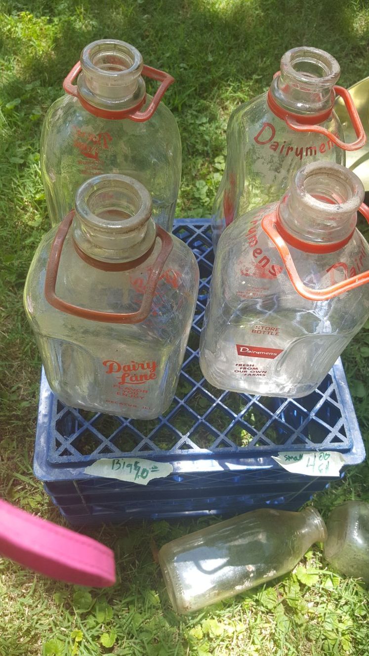 Milk bottles