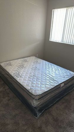 Mattress sets plush pillow top