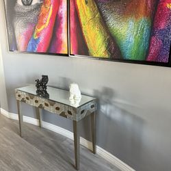 Beautiful Glass Wall Table