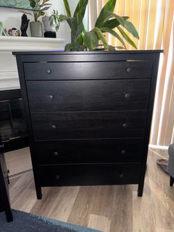 Black Dresser and Nightstand