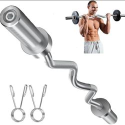 Olympic EZ Curl Bar (plates Holders Included) 