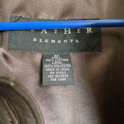 Leather Jacket 2xl  Brown