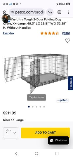 XX-Large Heavy-Duty Dog Crate (49" x 30" x 32") -