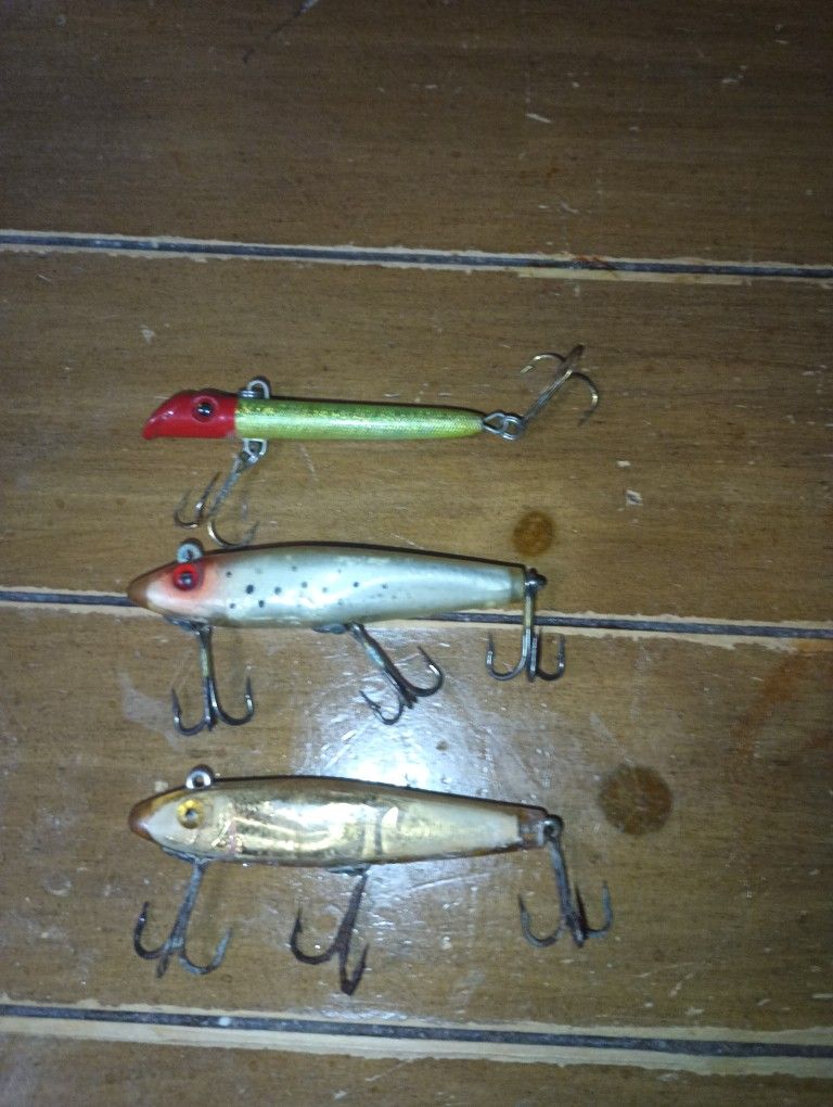 Three Vintage Saltwater Fishing Lures Made In The US