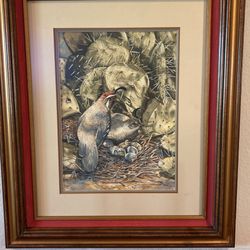 Quail On The Nest Painting