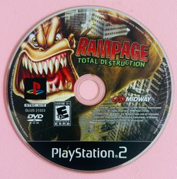 Rampage: Total Destruction" for the PlayStation 2.